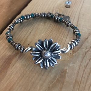 Alex and Ani Vintage Sixty-Six Flower Bracelet